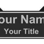 Professional Custom Name Plate & Business Card Holder – Sleek Desk Organization