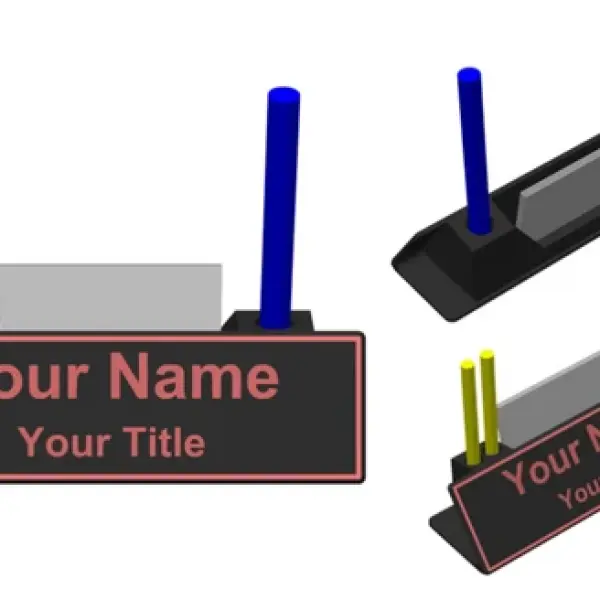 Professional Custom Name Plate & Business Card Holder – Sleek Desk Organization