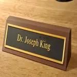 The Executive Edge: Customizable Classic Desk Name Plate
