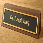 The Executive Edge: Customizable Classic Desk Name Plate