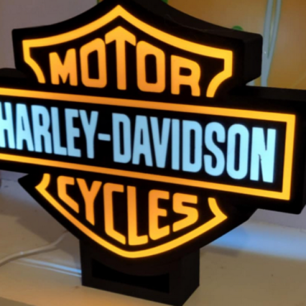 The Open Road Glow: Harley-Davidson LED Lightbox
