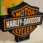 The Open Road Glow: Harley-Davidson LED Lightbox