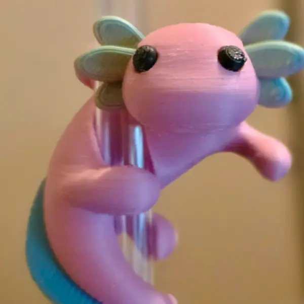 Axolotl Straw Hugger | Cute Aquatic Tumbler Accessory Buddy