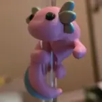 Axolotl Straw Hugger | Cute Aquatic Tumbler Accessory Buddy