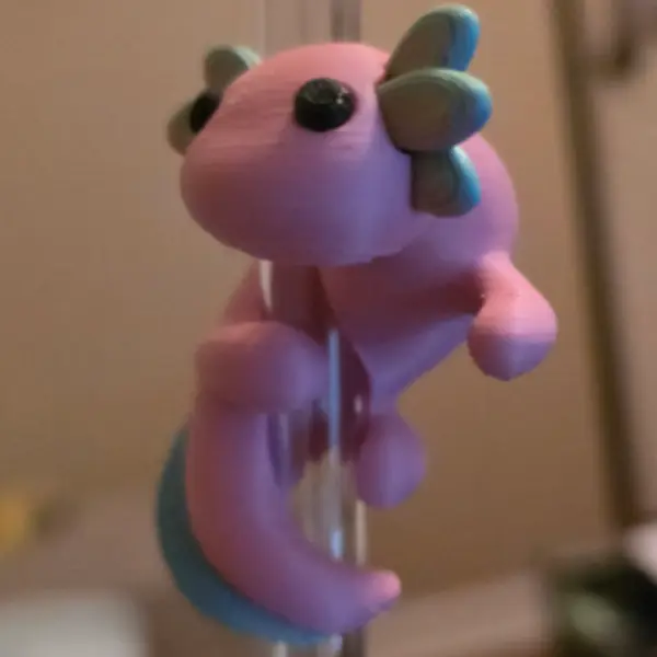 Axolotl Straw Hugger | Cute Aquatic Tumbler Accessory Buddy