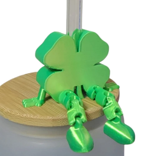 Saint Patrick’s Articulated Shamrock Straw Topper – Fits Stanley Tumblers