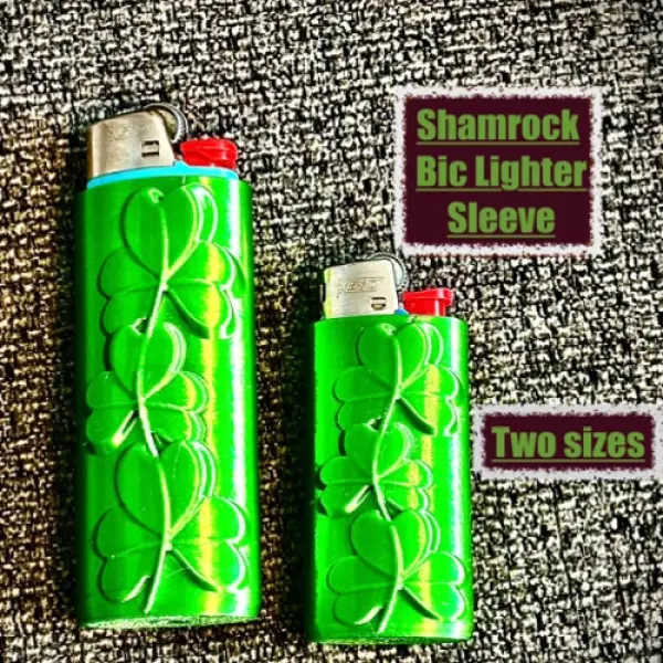 St. Patrick’s Day Shamrock Bic Lighter Sleeve