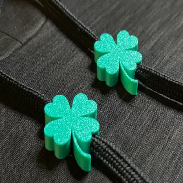 St. Patrick’s Shamrock Clover Drawstring Beads