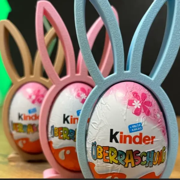 Easter Bunny Kinder Surprise Egg Holder (Set of 3)