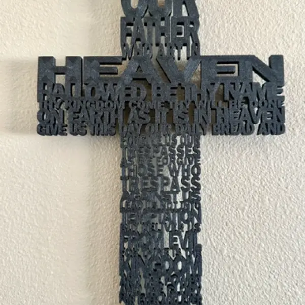 Lord's Prayer Cross - hanging wall art