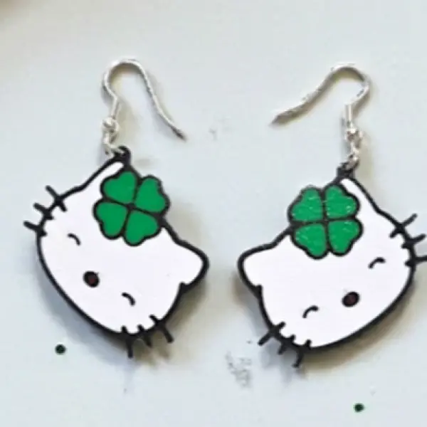 Hello Kitty luck earrings