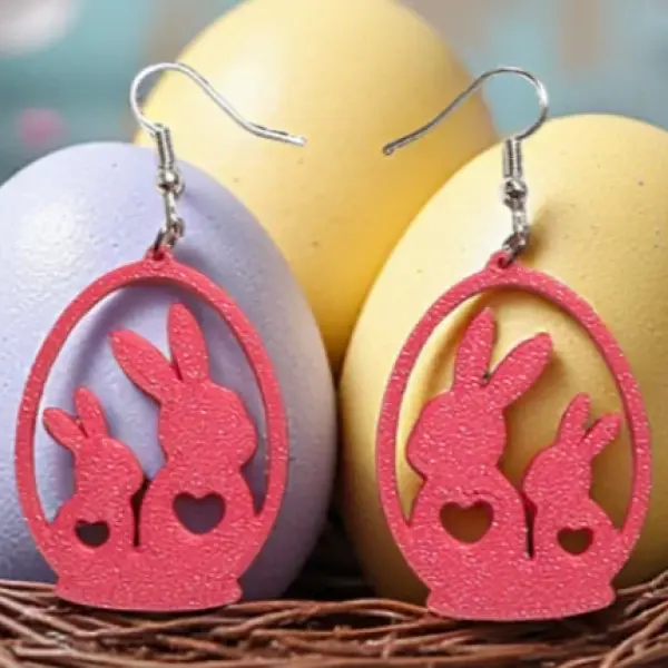 Easter egg family earrings