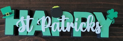 Happy St Patricks Sign w/ Extras