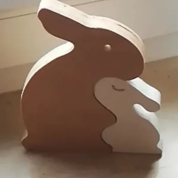 Meadow Bond: 3D Printed Twin Bunny Easter Decor