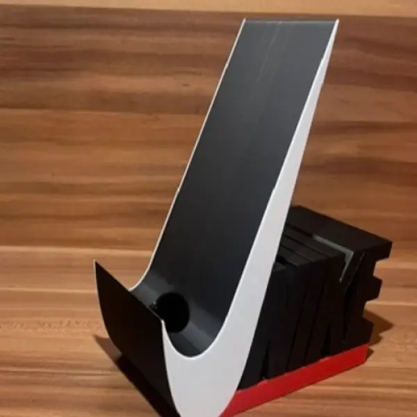 The Ultimate Sprint: 3D Printed Athletic Swoosh Phone Stand