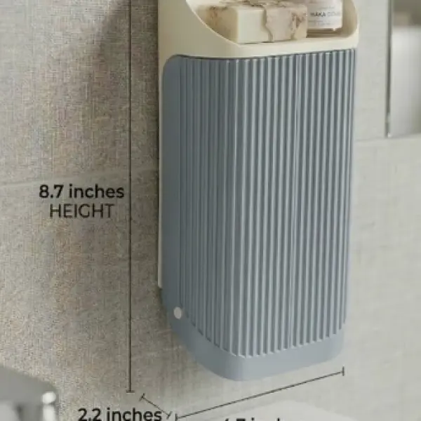 Fluted Wall-Mounted Bathroom Caddy