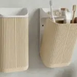 Fluted Wall-Mounted Bathroom Caddy