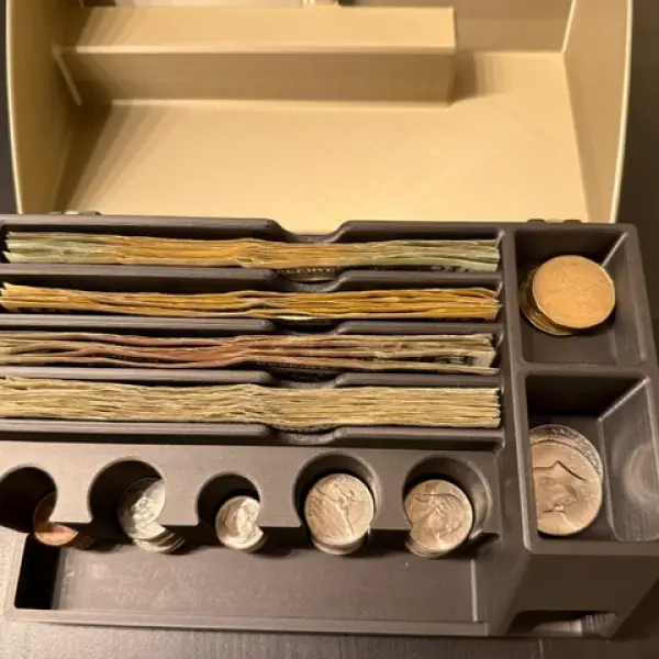 Velocity Cash & Change Organizer – Compact 3D-Printed US Currency Box