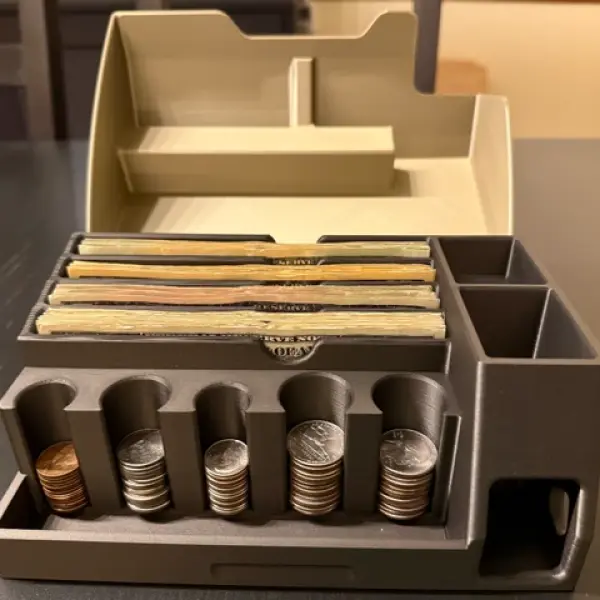 Velocity Cash & Change Organizer – Compact 3D-Printed US Currency Box