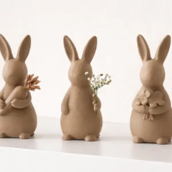 Whimsical 3D Printed Easter Bunny Figurines – Adorable Spring Decor