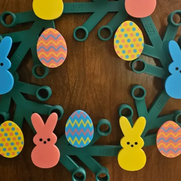 Brick-Compatible Easter Egg Charms – Snap-On Festive Wreath Decor