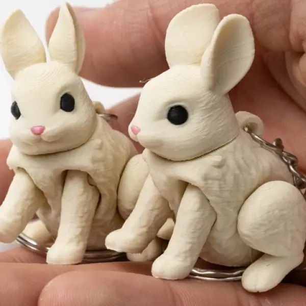 Flexi-Spring Easter Bunny – Articulated Fidget & Keychain