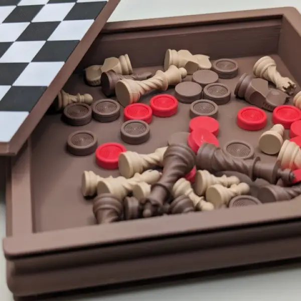 Nomad Series: 3D Printed Travel Chess & Checkers Set