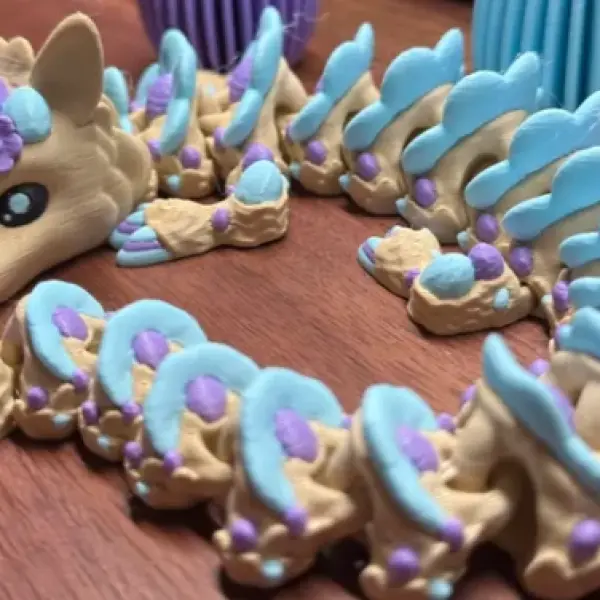 Easter Egg Guardian: 3D Printed Articulated Easter Dragon