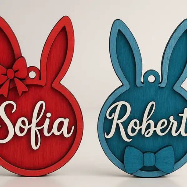 Signature Spring: 3D Printed Personalized Easter Name Tag Keychain