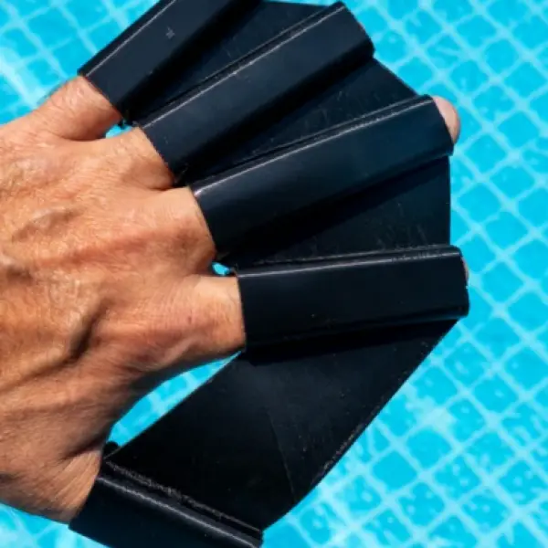Hydro-Flex: TPU Hand Fin Flexible Finger Paddles Set