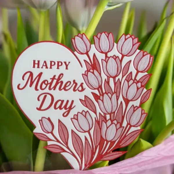 Spring Devotion: 3D Sculpted Mother’s Day Heart & Tulips