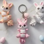 Flexi-Spring Easter Bunny – Articulated Fidget & Keychain