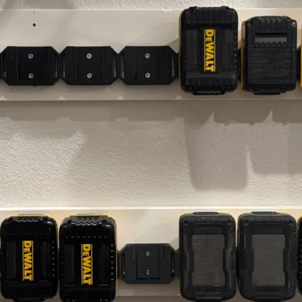 Pro-Grid Modular DeWalt Battery Wall Mount – Heavy-Duty Power Tool Organizer