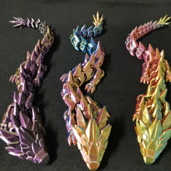 The Crystalline Serpent: Articulated Crystal Spine Dragon