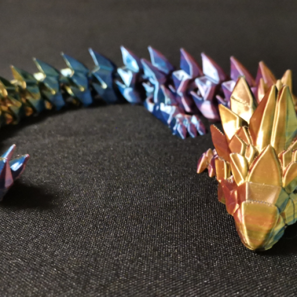 The Crystalline Serpent: Articulated Crystal Spine Dragon
