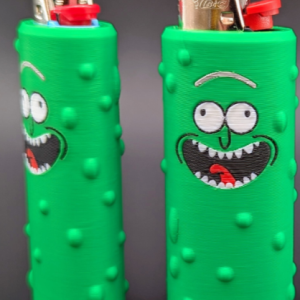 The BrineBound: 3D-Printed "Pickle Face" Bic Lighter Sleeve