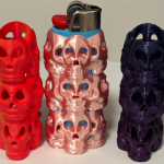 The Ossuary Vault: 3D-Printed Skulls Bic Lighter Sleeve