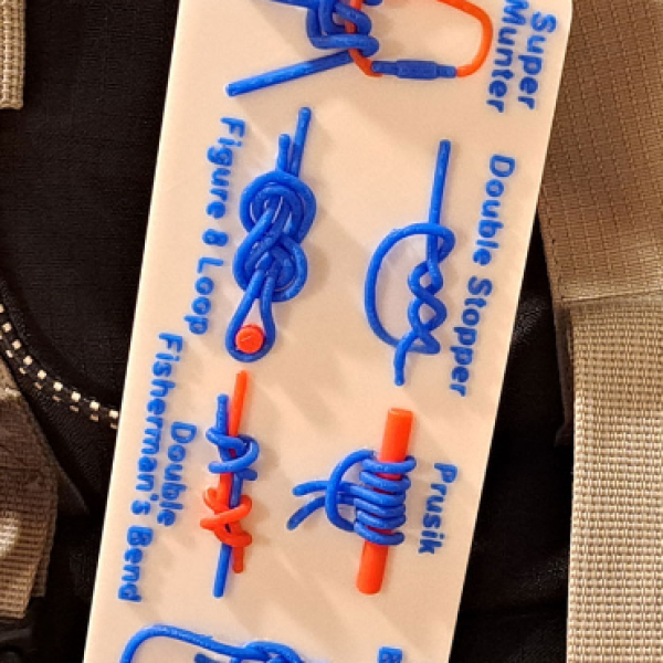 The Trailside : Backpack Rescue Knots Reference Card