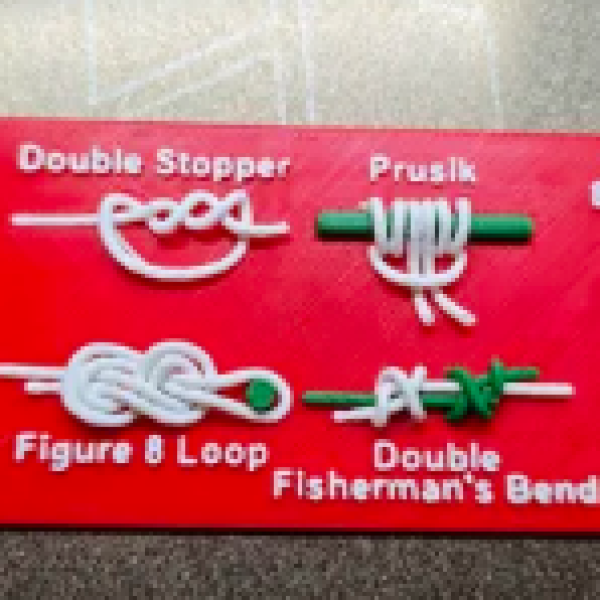 The Trailside : Backpack Rescue Knots Reference Card